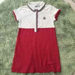 ⭐︎美品⭐︎MONCLER ポロワンピース 赤/白 半袖　6A