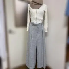 ユナイテッドアローズ、ウェストタック、ワイドパンツ、裏地付き