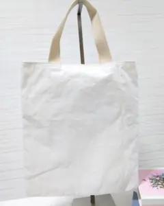 ​お絵かきできる真っ白トート 世界にひとつ キャラコ生地 白 ハンドメイド
