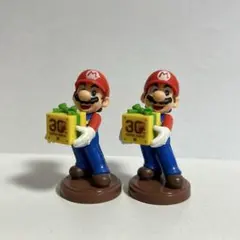 チョコエッグ　スーパーマリオ　プレゼント＆マリオ　(緑) 2個