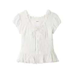 コルセットペプラムブラウス （WHT）のサムネイル