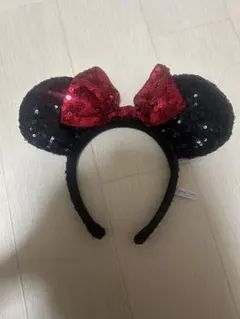 ミニーマウス風スパンコールカチューシャ