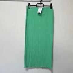 H&M リブタイトスカート グリーン Sサイズのサムネイル