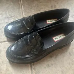 HUNTER ブラック ローファー