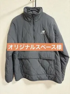 New Balance グレー ハーフジップ キルティング ジャケット L