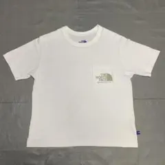 THE NORTH FACE 短丈 白Tシャツ 胸ポケ ワンポイント