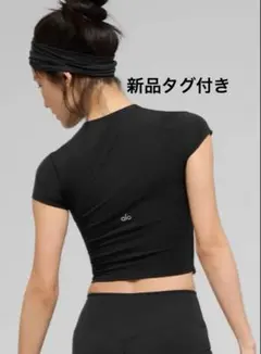 新品タグ付き】ALO プレシジョンショートスリーブトップス Sサイズ