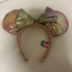 ミッキー耳カチューシャ グラデーションカラー　ピンク　40周年