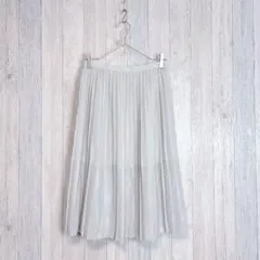 【NATURALBEAUTYBASIC】ロングプリーツスカート 切り替えデザイン