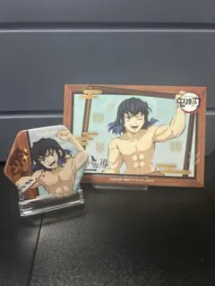 鬼滅の刃 追憶回廊ノ導 缶バッジ＆ポストカード 嘴平伊之助