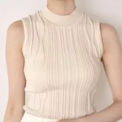 euw nuance knit tank-top / ivory