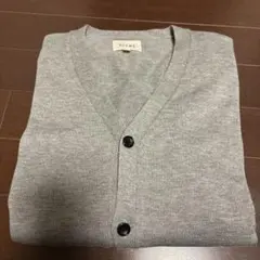 BEAMS M グレー Vネックカーディガン