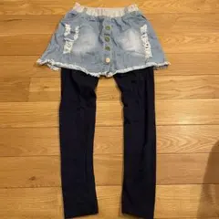 130 デニム スカート スカッツ レギンス 女の子