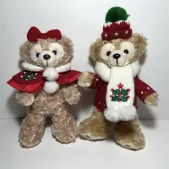 ぬいぐるみバッジ　ダッフィー　シェリーメイ　クリスマス2014