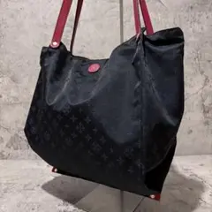 美品 現行モデル ラシット トートバッグ たためるバッグ ナイロン 黒 紺