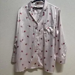 ジェラピケ イチゴ柄 サテン 上下セット