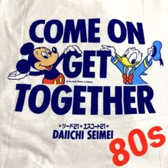 80s Disney 第一生命 ヴィンテージtシャツ 両面プリントシングル