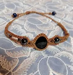 希少！ジーバーアゲート　天然石　マクラメ　ブレスレット