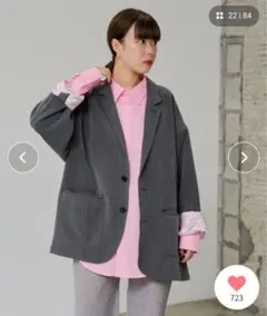 カスタネ ウィムジック 2B テーラードジャケット