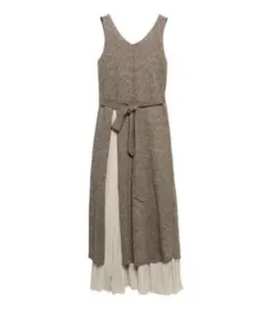 アニュアンス anuans スリットニットワンピース×プリーツパンツセット