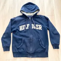 【匿名配送】トミーヒルフィガー ジップアップパーカー メンズ長袖 青色/ネイビー