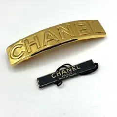 【極美品】シャネル バレッタ ブランドロゴ ゴールド ヘアアクセサリー 97A