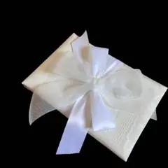 【新品未使用】ウェディング芳名帳 結婚式 ゲストブック シフォン サテン リボン