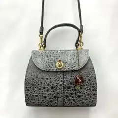 Marchen JRA認定 フロッグレザー カエル革 ハンド ショルダーバッグ 