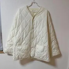 キルティングジャケット 白