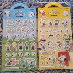 海外正規品PEANUTS フェルトステッカー 2シートセット