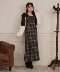 apres jour 肩リボンサイドレースカットキャミワンピース