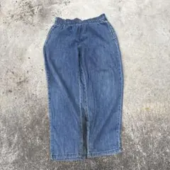 GU デニム ワイドパンツ ブルー