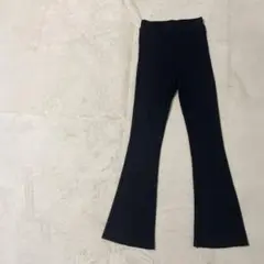 リブフレアパンツ カジュアルパンツ