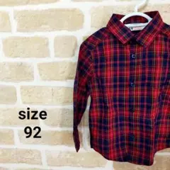 新品、タグ付　H&M チェック柄シャツ サイズ92