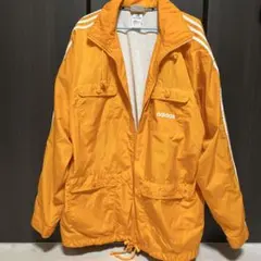 adidas オレンジ ナイロンジャケット Lサイズ