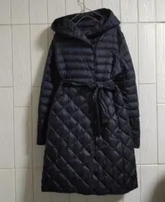 現行✨極美品 マックスマーラ 1430 アンドコー ロングダウンコート ネイビー 美品】MAX&CO マックスアンドコー スタンドカラー ダウンジャケット 青