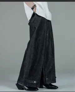 ADRER エクストラクオリティワイドフレアパンツ　ブラック