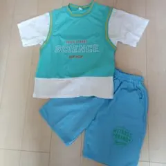 ダンス　衣装　キッズ　130cm　ヒップホップ　男の子　半袖　　上下セット