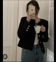 ツイードブラック