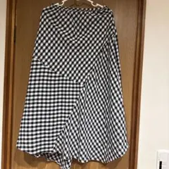 チェック柄 フレアロングスカート サイズ9