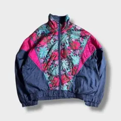 希少 90s Wilson フラワーパターン ナイロンジャケット 短丈