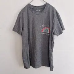 【SHEIN 】グレー Tシャツ S 半袖 虹 Ｓ 灰色普段使い 部屋着