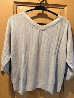 ニット風半袖