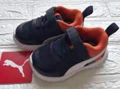 【新品未使用】Puma ネイビー/オレンジ ベビーシューズ　12㎝