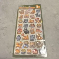 ボンボンドロップシール　和柄　柴犬