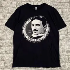 ニコラ・テスラ Tシャツ GILDAN ブラック L 偉人 科学者 グラフィックのサムネイル