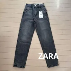 【タグ付】ZARA MOM FIT デニム パンツ　32 グレー