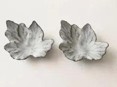 高田志保　シュウメイギク葉皿 小皿2個　美品　　作家器のサムネイル