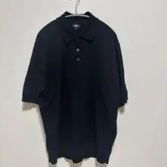 UNIQLO ブラック ウォッシャブルニットポロセーター XL黒