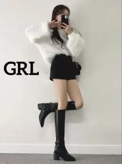 k0412 GRL センター切替ショートパンツ ブラックのサムネイル